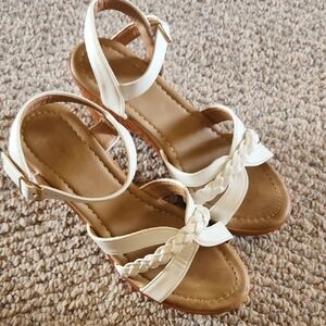 Elegant White Braided Sandals